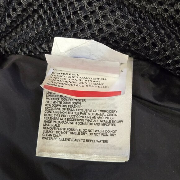 Canada Goose Sherridon Men's Parka Jacket Black - Size Small (Label 2073MB) - Picture 11 of 11